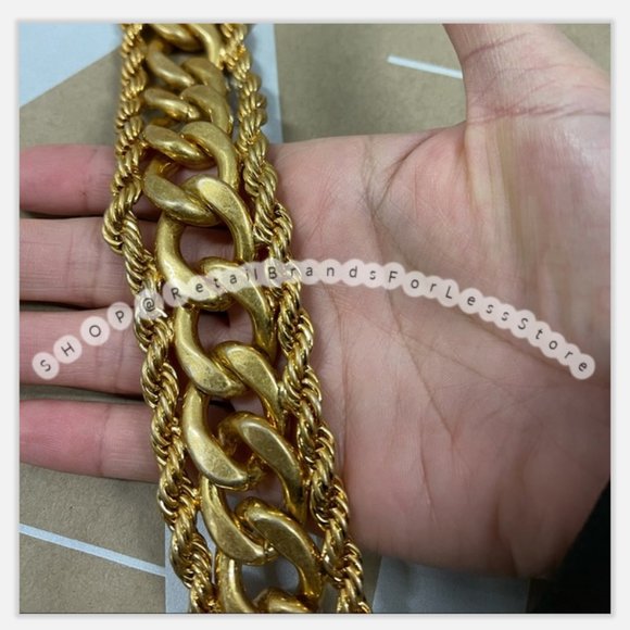 ZARA METALLIC GOLD LINK METAL CHAIN BELT main image 11